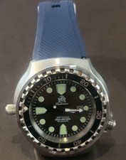 Tauchmeister 1937 HELUIM SAFE DIVERS WATCH 1000m FITTED WITH A BLUE STRAP. T0265