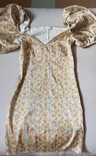 Zara woman satin yellow floral - woman,