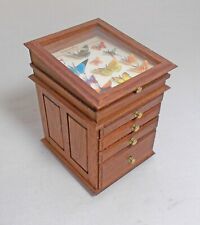 Dolls house ARTISAN TALLER TARGIONI HANDMADE BUTTERFLY DISPLAY CABINET STUNNING!