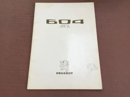 Peugeot 604 brochure 1976 - 604, sl