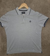 Henry Lloyd Mens L Regular Fit Grey Polo Shirt Short Sleeve