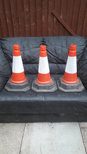 Road traffic cones - road, x3