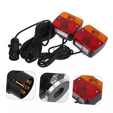 2025 NEW 2PCS Magnetic Trailer Towing Lights Rear Tail Board Lamps 7.5m Cable UK