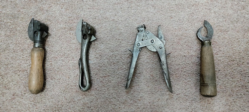 Antique tin can openers - 4,