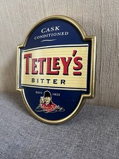 Vintage Tetley’s Bitter Brass Pump Badge / Clip / Sign 13cm X 10cm x5cm