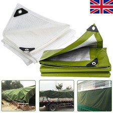 100/200GSM Extra Heavy Duty Tarpaulin Waterproof Ground Sheet Cover Lorry Tarp