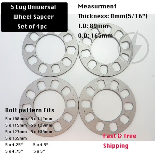 4pc wheel spacers 8mm - 4pc,
