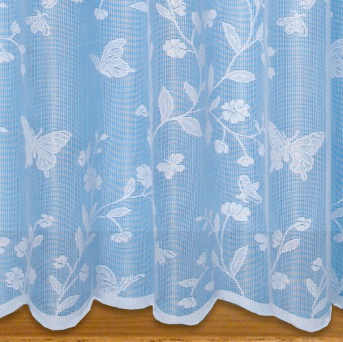 Net curtain butterfly floral - net,
