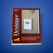 Navajo White & Brass Lockable Security Mailbox By Designer - New