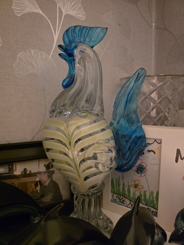 Large murano glass rooster - glass,