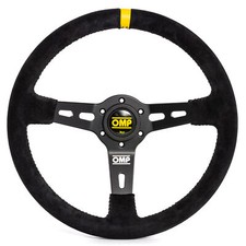 OMP RS Steering Wheel - 350mm Diameter / Suede Trimmed / Semi Dish