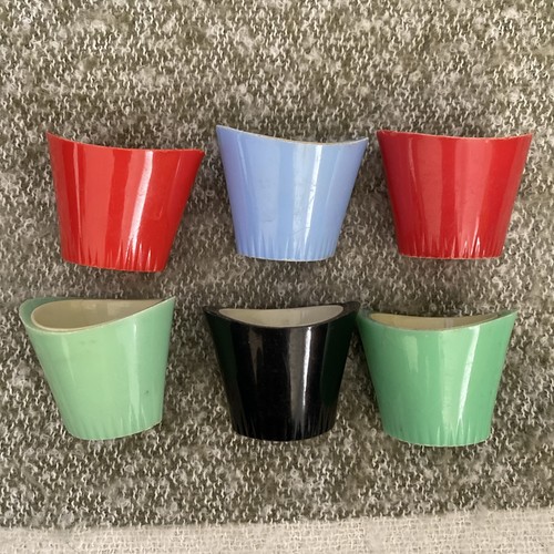 Six vintage red black blue - six, red,