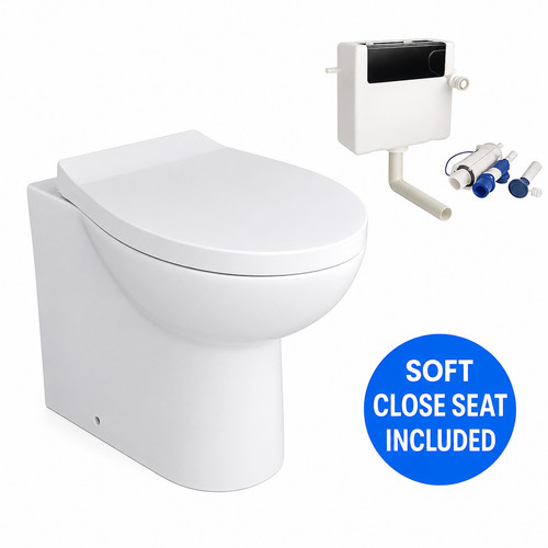Back wall toilet pan btw - back,