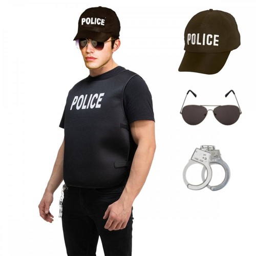 Mens police vest cap - police,