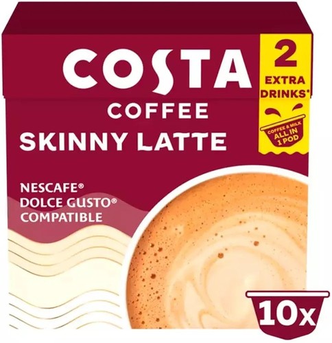 Costa skinny latte - latte, pods,