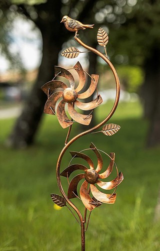 Dual garden wind spinner - garden,