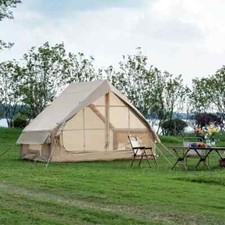 Inflatable Camping Tent 4-6 People Blow-up Air Tent-Beige