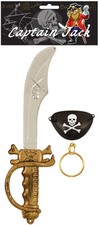 PIRATE SET FANCY DRESS PLASTIC