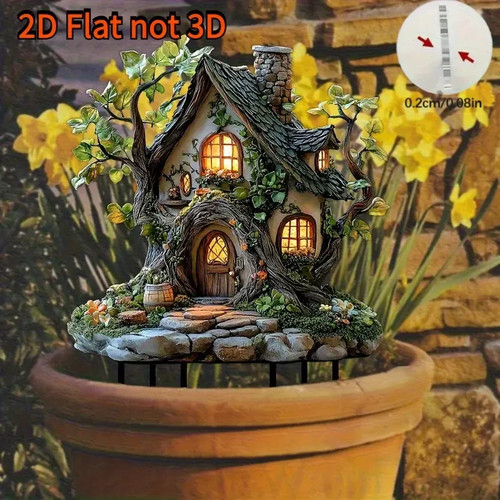 Fairy house acrylic plant - acrylic,
