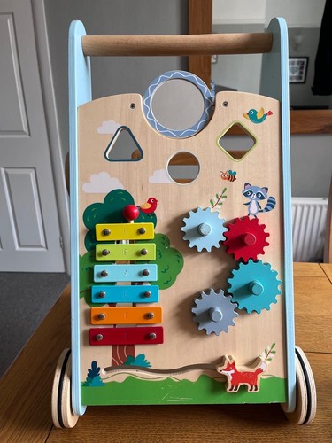 Lelin wooden baby walker - wooden, and