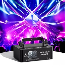 DJ Laser Party Lights 3D Animation RGB Laser Light Beam Scanning Projector Light