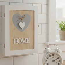 'HOME' Wooden 6-Key Cabinet