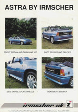 Vauxhall Astra Convertible Mk2 Irmscher Body Kit UK Single Sheet Brochure FAIR
