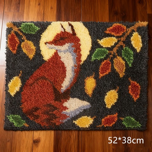 New fox diy latch hook - diy, rug