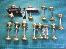VINTAGE BRASS DOOR KNOB SETS (