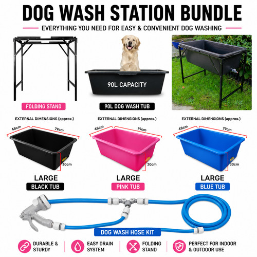 Dog bath stand with 90l - ,