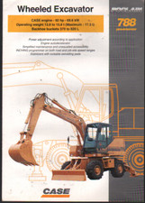 CASE POCLAIN "788" Wheeled Hydraulic Excavator Brochure Leaflet