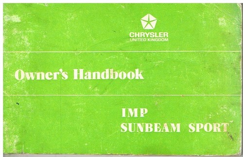 Sunbeam imp sport original - sunbeam,