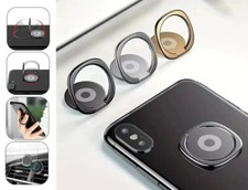 Magnetic Finger Ring Stand 360° Holder for Phone Tablet - Black/Silver
