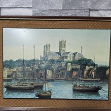Vintage Framed Kevin Platt Lincoln Cathedral Church 