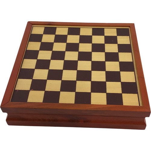 Wooden travel multi game set - wooden,