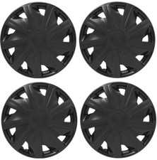 MOTORHOME DEEP DISH WHEEL TRIMS COVER BLACK FULL SET HUB CAPS 16" INCH