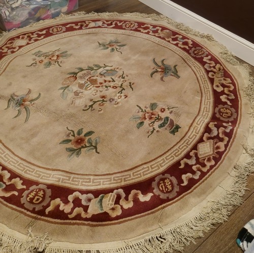 Vintage chinese silk rug large - silk,