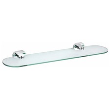 Sandown Glass Floating Shelf - Bathroom - Chrome - Wall mounted