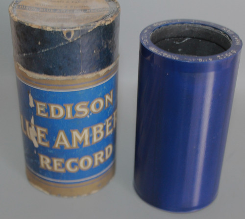 Edison blue amberol cylinder - blue,