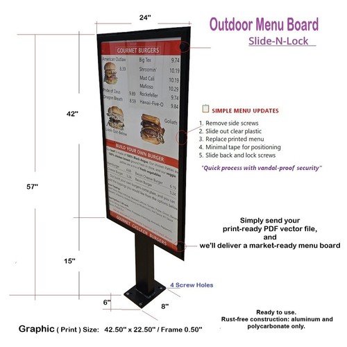 Drive thru menu board for - menu,