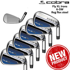 COBRA GOLF IRONS COBRA FLY XL IRON SET 6-SW MENS RH REG FLEX STEEL SHAFTS NEW