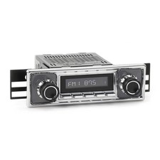 RetroSound Becker Style Motor 1 Bluetooth Radio Pinstripe Chrome Classic Stereo