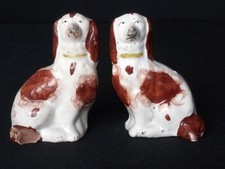 2 x Staffordshire Pottery Red