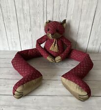 Dora Designs Draught Excluder Burgundy Red Gold Rufus Fox