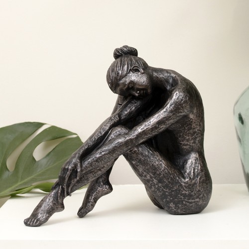 Sitting lady figurine antique - lady,