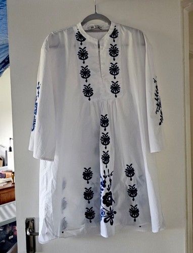 Zara blue white cotton - blue,