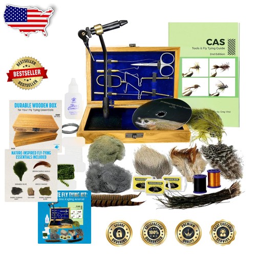 Wooden fly tying kit rotary - wooden,