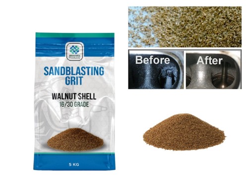 Shot blasting walnut - shot,