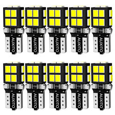10x LED 501 W5W T10 PUSH WEDGE HID XENON WHITE SIDE LIGHT BULBS 5 YR WARRANTY