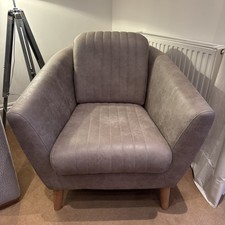 Next Single Brown Faux Leather Armchair